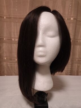 Dark Brown Women's Asymmetric Bob Wig - Sleek Side-Part Style